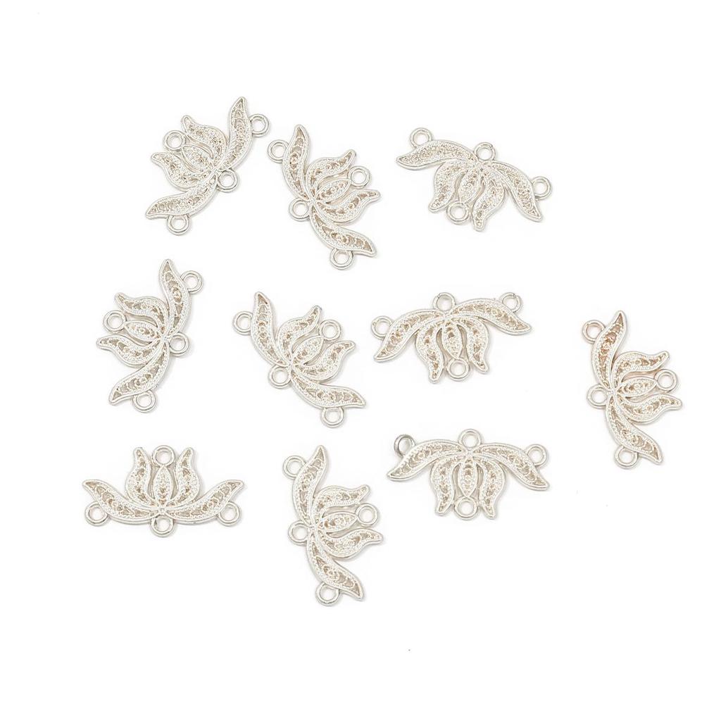 5/10 шт. металлический сплав лотос разъем подвески кулон DIY ювелирные изделия аксессуары