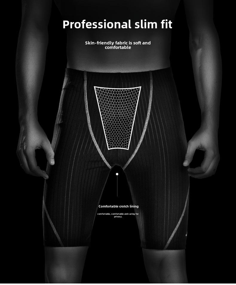 Мужские быстросохнущие водонепроницаемые плавки-шорты - Облегающие пятиточечные пляжные плавки