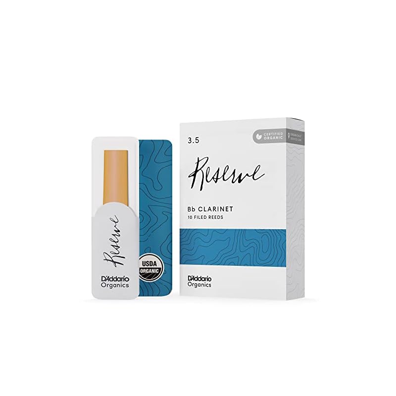 D'Addario WoodWinds Трости D'Addario для кларнета in B♭, Сертифицированы как органические USDA, RESERVE ODCR1035 [Жесткость: 3,5], 10 тростей [Отечественный оригинальный продукт]
