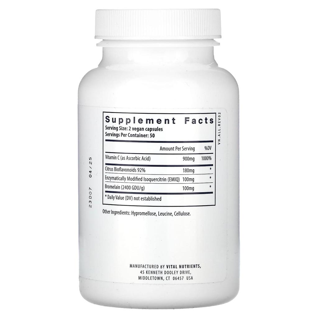 Vital Nutrients, Aller-C, 100 растительных капсул