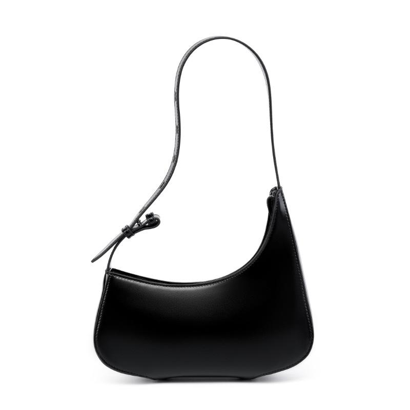 Kendall Style Minimalist Leather Half-Moon Shoulder Bag 2025 Women's Handbag