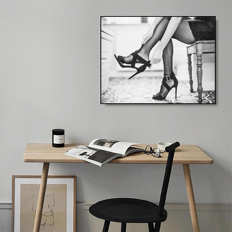 Современная мода черно-белый постер сексуальная женская фигура настенные художественные принты цитата картины на холсте шикарные картины для декора комнаты для девочек