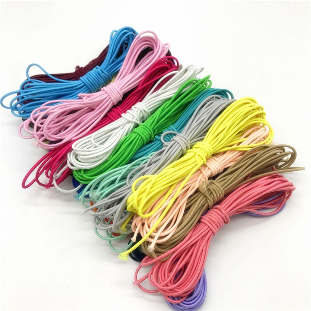3mm 10m Accessory DIY Line Fabric Apparel Round Rubber Colorful Elastic Band Sewing Rope