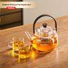 Chinese Tea Ceremony Tea Pot High Borosilicate Glass Open Flame Health Flower Tea Pot Tea Set Teapot Cup Holder