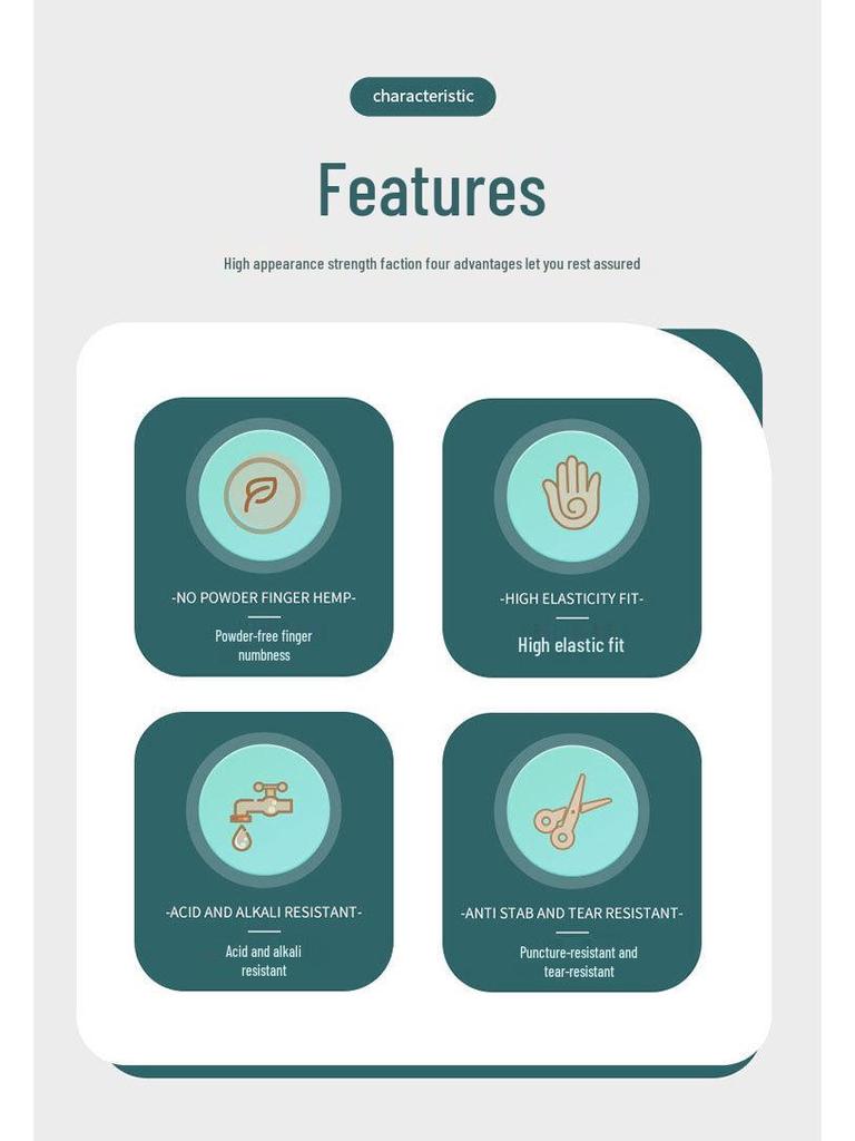 Прочные одноразовые нитриловые перчатки пищевого класса для уборки дома