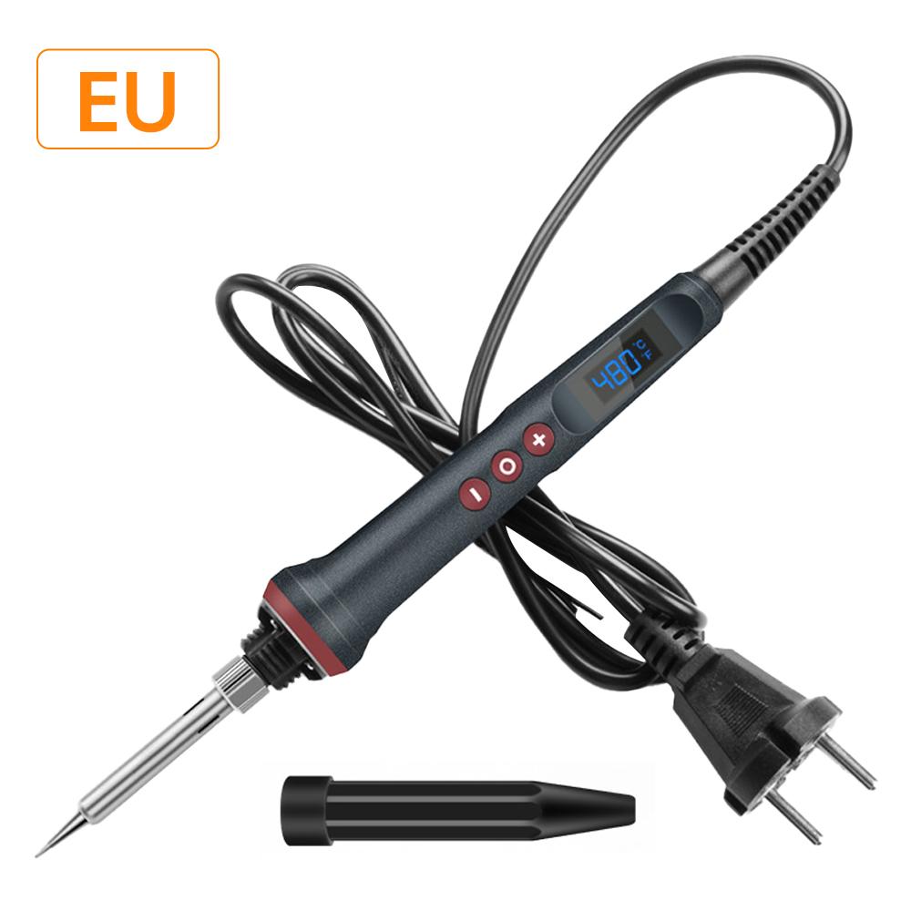 90 Вт AC110 В/220 В Электрический паяльник Регулируемая постоянная температура Быстрый нагрев Портативная паяльная станция Комплекты