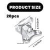 20 Pcs Zinc Alloy Butterfly Corner Code Right Angle Metal Bracket Corner Brace for Wood Furniture Cabinet Shelves