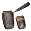TECART Genuine Leather Dustproof Key Case for Compatible with the New Land Cruiser and Genuine Smart Key Case with 2 Toyota, Prius, Crown, CHR, RAV4,