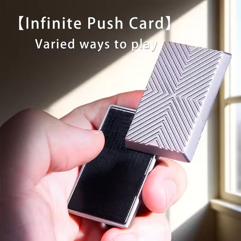 Magnetic Push Block Push Card Fidget Toy Magnetic Button Metal EDC Adult Stress Relief ADHD Children's Gift