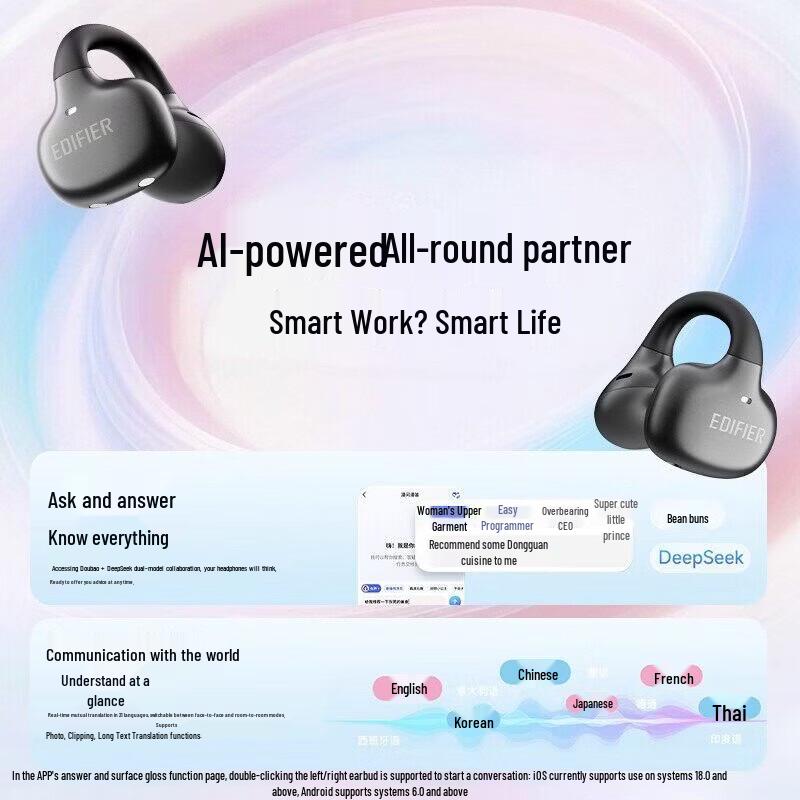 Edifier Bluetooth-наушники с открытым ухом X Clip