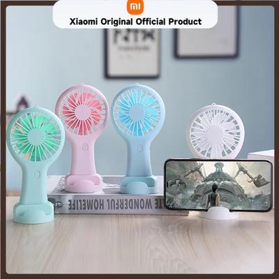 Xiaomi 5 шт. Портативный перезаряжаемый электрический USB-зарядник Батарея Ручной мини-вентилятор 3 скорости Легкий с кабелем для передачи данных Охлаждающие вентиляторы