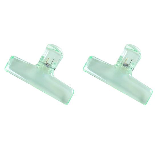 2Pcs Clear Acrylic Binder Clips with Strong Grip Colorful Paper Clips for Office School Home Reusable Binder Clips for Organizing