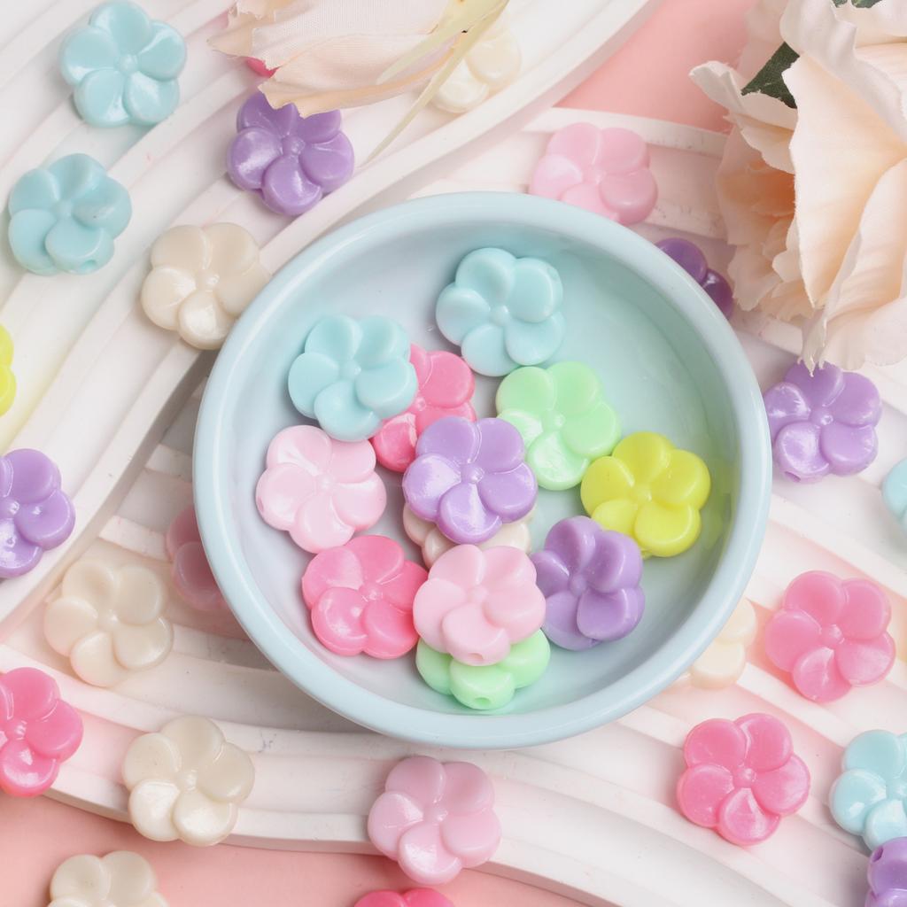 Творческий ручной работы красочный цветок морская звезда DIY DIY аксессуары ювелирные изделия бусины модные 50 шт. акриловые бусины DIY полые свободные бусины