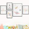 Outer Space Theme Decoration Nursery Wall Art Canvas Painting Posters And Prints Wall Pictures Baby Kids Room Décor No Frame