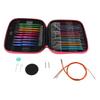 Interchangeable Needles Set Colorful Aluminum Circular Knitting Needles Ring Set for DIY Craft