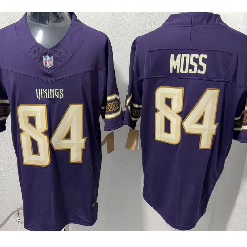 NFL Minnesota Vikings Practice Jersey Mens Breathable Embroidered Football Uniform Training
