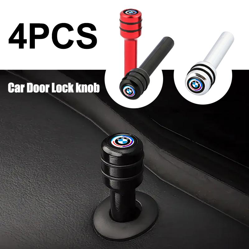 4Pc Car Door Lock Pin Door Lock Rod Car Knob Pull Security Insurance For BMW 50th E39 E46 E90 X1 X2 X3 X4 X5 X6 G20 G30 M2 M3 M4 blhn58