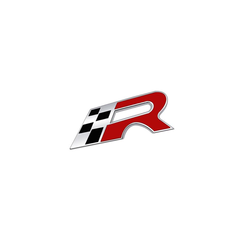 gycsn9 Car Front Grille Hood Rear Trunk Sticker R Emblem Badge For Racing Ibiza Leon E-racer Ateca Formentor Alhambra Exeo Altea Ateca
