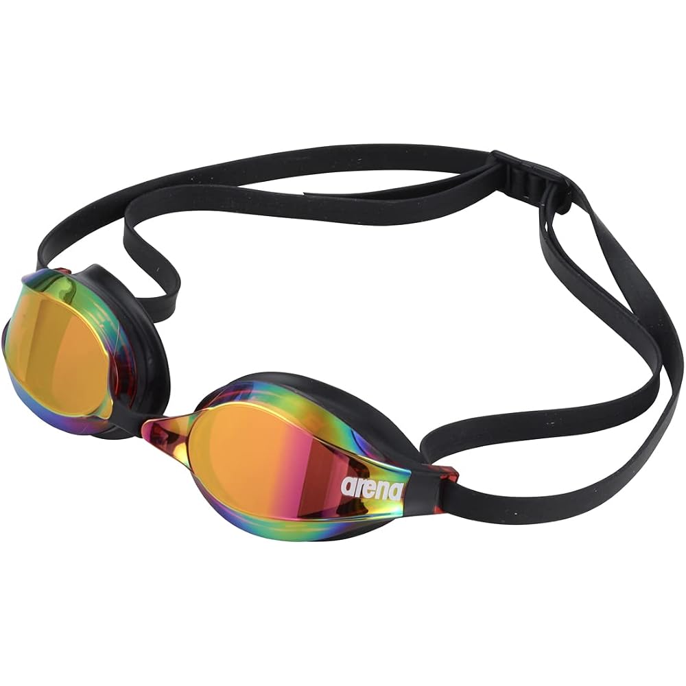 Arena Q-Chaku2 Unisex Swimming Goggles Free Size Mirrored Lenses Anti-Fog Competitive Swim Gear