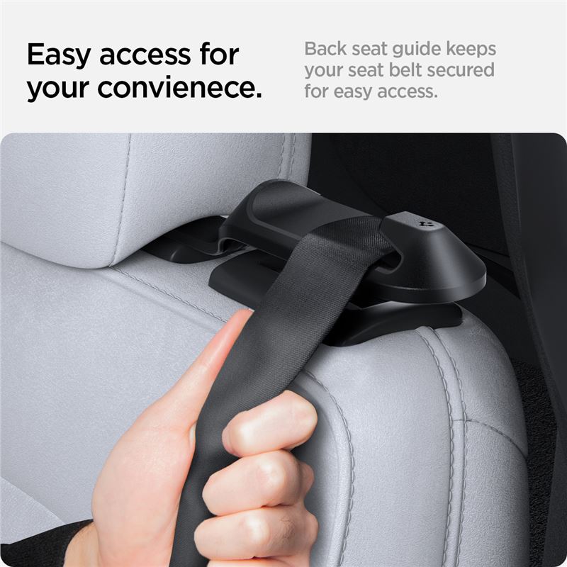 Spigen Tesla Backseat Seatbelt Holder, Black - Tesla Model Y