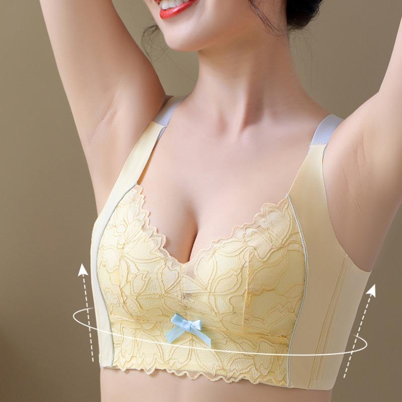 Теплое нижнее белье без стального кольца, бюстгальтер с боковым сбором, антипровисающий бюстгальтер с боковой грудью