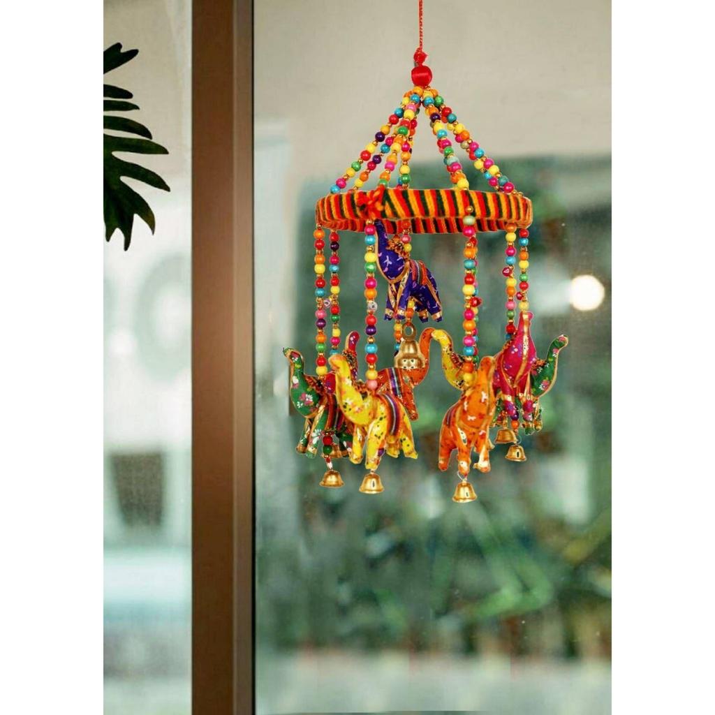 Wall Hanging Door Handicraft Item For Home Decor Office Decor Living Room Outdoor Hanging Indoor Hanging Paper Windchime (21 Inch, Multicolor)