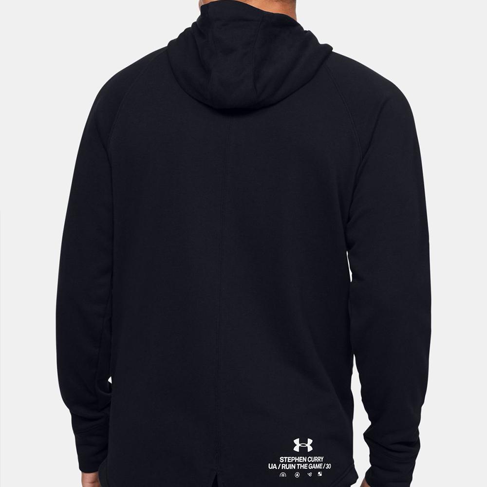 Under Armour SC30 Warm Up толстовка с капюшоном на молнии во всю длину, мужская куртка, черная 1351317-001