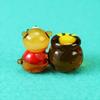 Four Cart Cute Handmade Glass Honey Bear