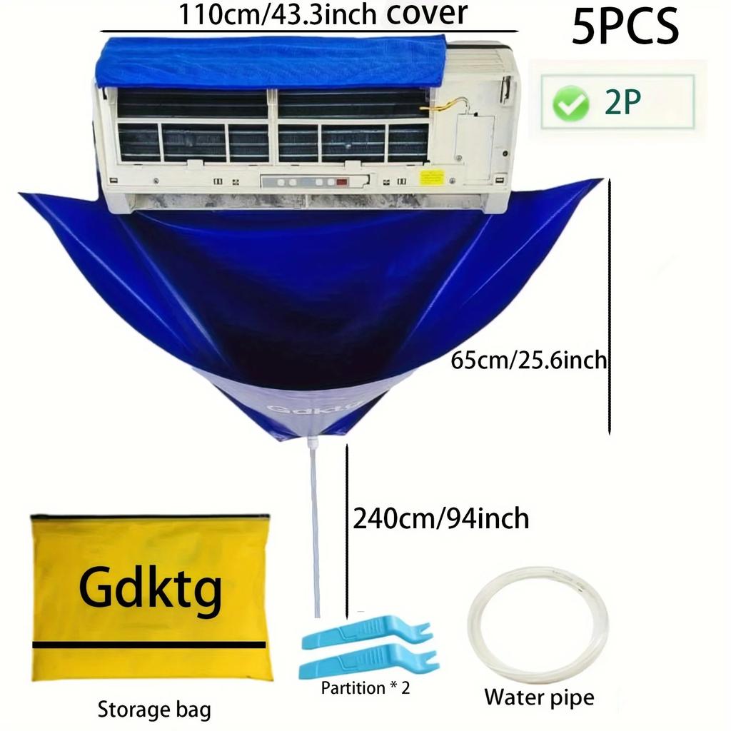 5/7/10/11 шт. Комплект чехлов для чистки кондиционера Инструмент для чистки Водонепроницаемый мешок для защиты от пыли Очиститель кондиционеров Набор 36000 BTU