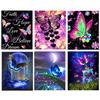 - 6 шт. 5D DIY полная круглая алмазная картина животное бабочка декор искусство 30x40