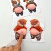3D щенок, сжимаемый, мягкий живот, наклейка, милый пес Сиба-ину, антистресс, книга наклеек, декор, сувенир на вечеринку, подарок, товары для фестиваля