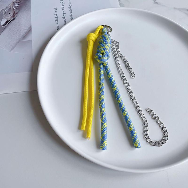 Креативный цветной плетеный шнурок для ключей с защитой от потери, нейлоновый веревочный брелок для автомобиля, рюкзака, подвески, аксессуары, подарок