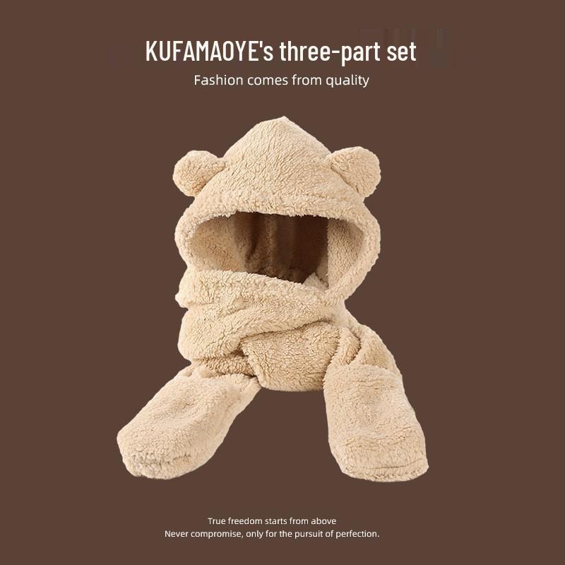 2025 Women's Fleece-Lined Windproof Cycling Hat and Snood Combo