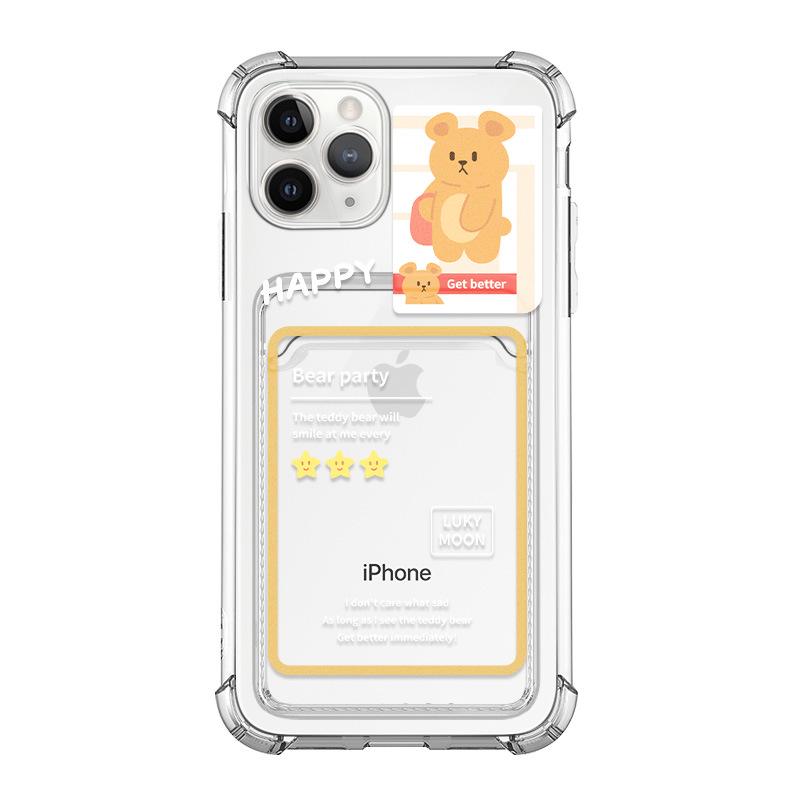 Zhitai Cartoon iPhone 16 Case with Card Slot - Fits iPhone 15 Pro, 14, 13, and 8