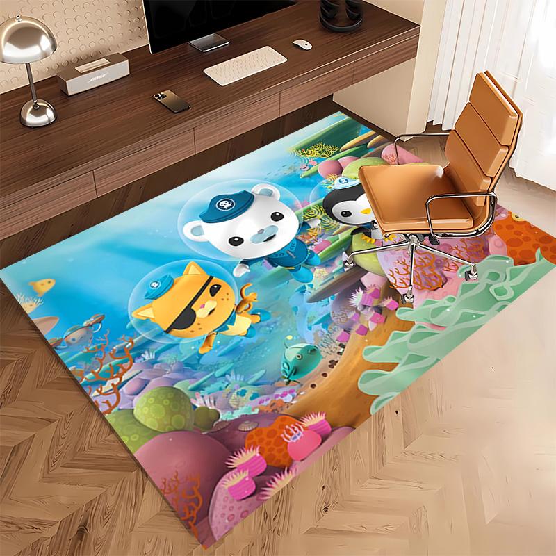 1pc The Octonauts6 Print Area Rug - Soft, Washable Non-Slip Indoor Mat, Living Room, Home Office Decorative Rug,Office Decorative