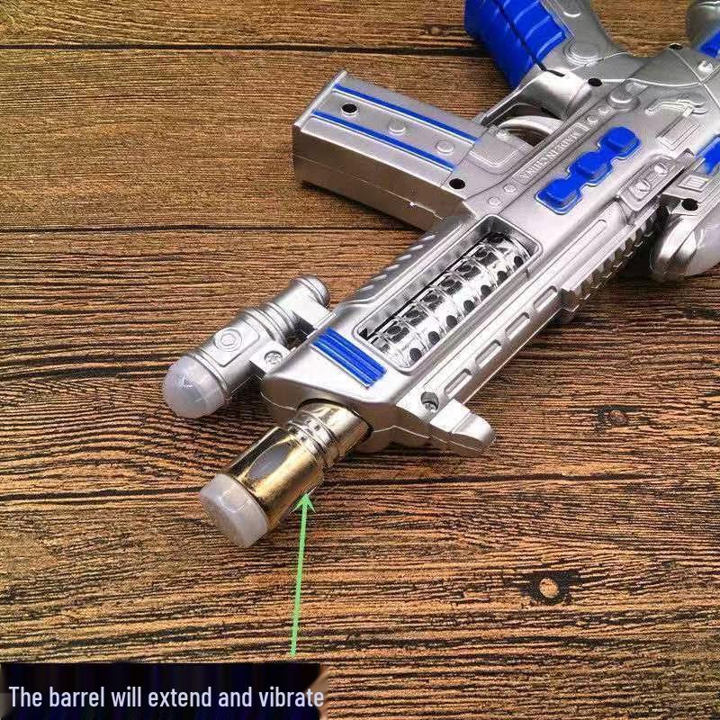 Children's Electric Toy Gun with Sound, Light, and Vibration - Music & LED Effects Pistol for Boys