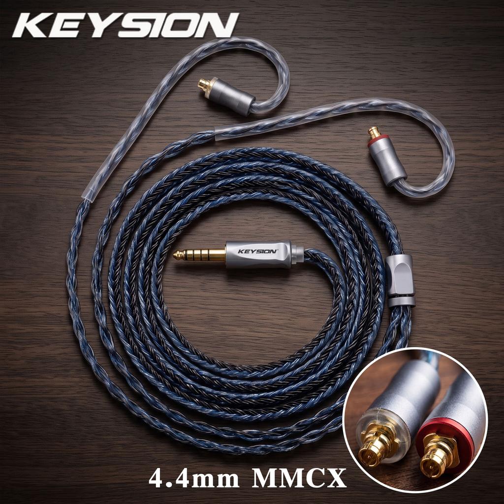 KEYSION 24-жильный 5N OFC Высокочистый HIFI Кабель для обновления наушников Балансный 3,5/4,4 мм Штекер MMCX/0,78 2Pin/для TFZ IEM Кабель наушников