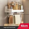 White Kitchen Seasoning Shelf No Punching Multifunctional Products Household Daquan Wall Hook Storage Knife Holder