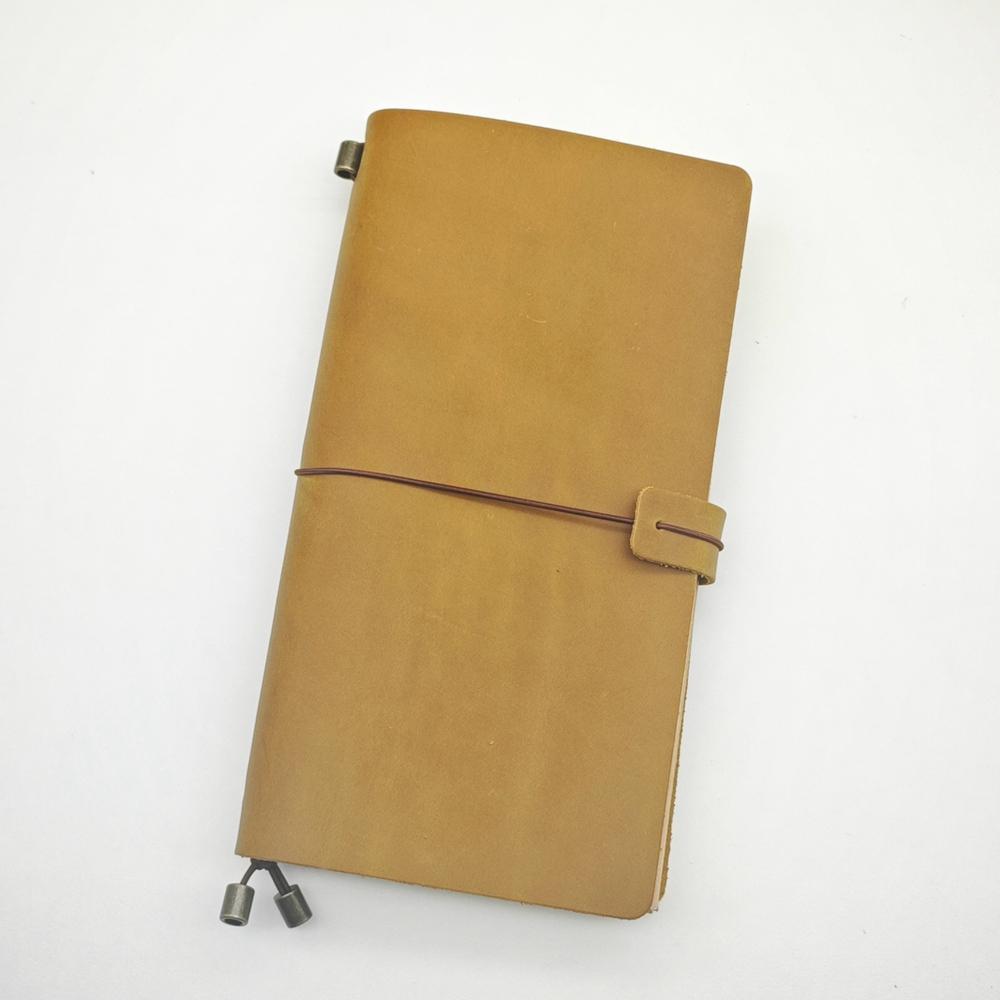 100% Handmade Genuine Leather Traveler's Notebook Travel Diary Journal Vintage Cowhide Gift Planner Free Lettering Embosse
