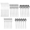 Hive Mind Cutlery Assortment Set for 6 People Dishwasher Wedding Gift 30-piece - Spoons, Forks, Knives, Restaurant, Home, Safe, (Silver)