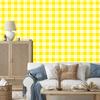 Yellow Checkered Wallpaper Cream, Yellow and White for Living Room and Bedroom 50x1000