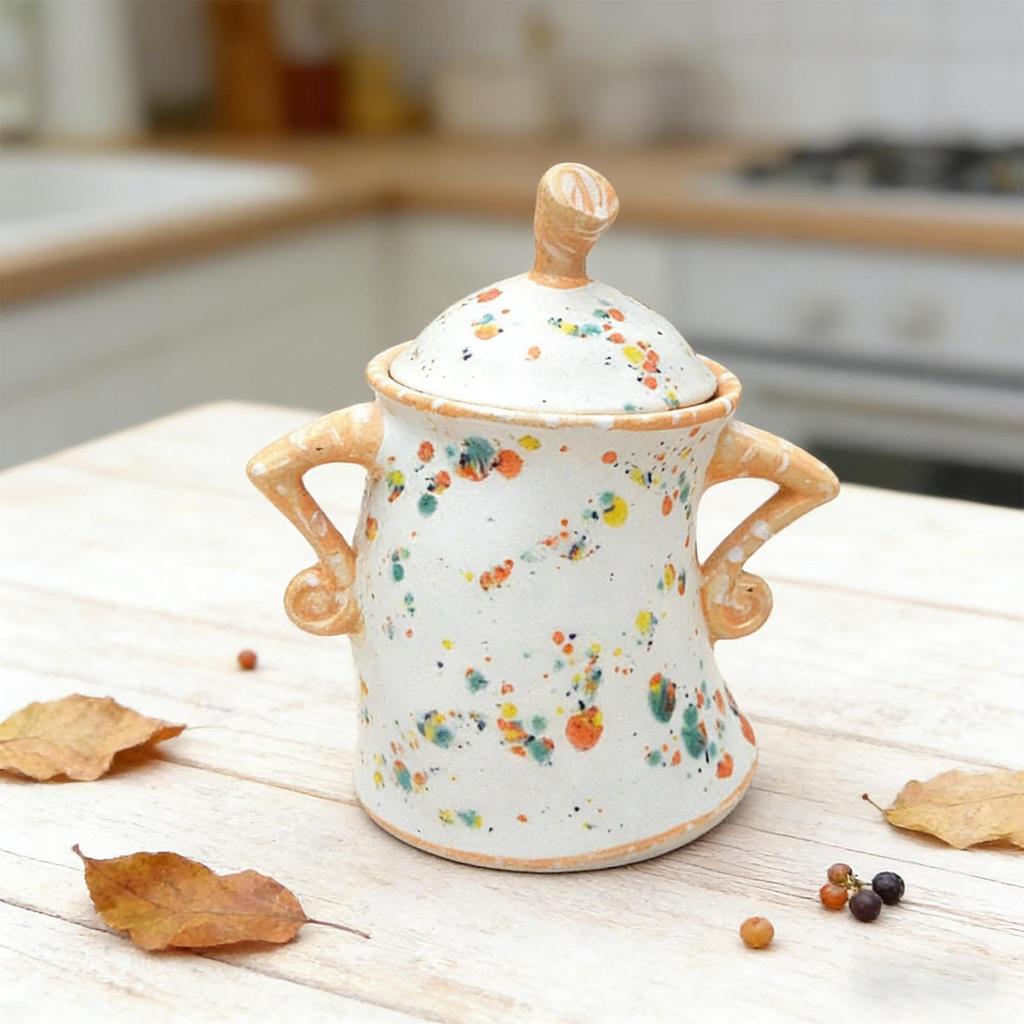 Canister with Attitude Resin Hands-on-Hips Candy Container Forked Waist Jar with Lid for Home Office Apartment Kitchen