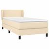 3126050 vidaXL Divan Bed and Mattress Cream 90x190 Cm Fabric
