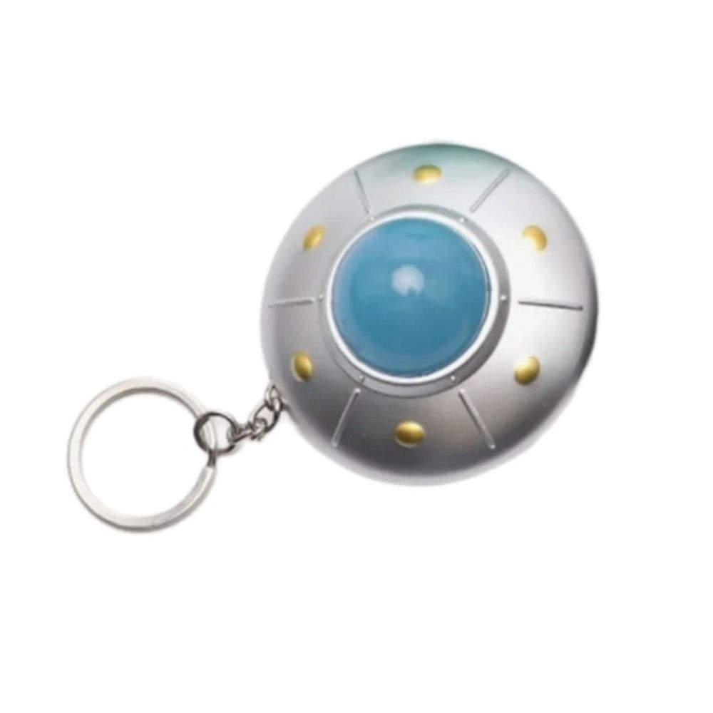 LED Light Flying Disc Keychain Pendant Spaceship Model Keyring Kids Toy UFO Keyring  Small Toy