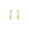 Серьги-клипсы Iconic Crystal в форме логотипа Женские серьги Золото M01732