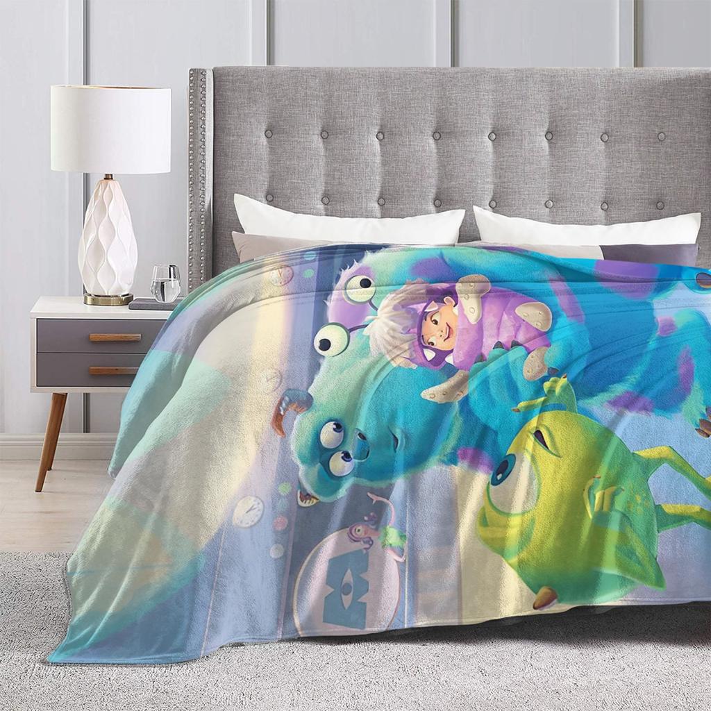 Monsters, Inc. Blankets Cute Cartoon Boo Flannel Throw Blanket Bedding Couch Decoration Ultra-Soft Warm Bedspreads