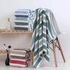 Coral Fleece Towel Set Striped Absorbent Bath Towel Lint Free Fade Resistant Towel Shower Wrap for Spa Poolside Daily Use