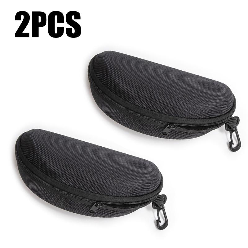 1-11PC Portable Zipper Sunglasses Protector Box Sports Anti Glasses Box Oxford Travel Pack Glasses Case With Hook Storage Boxes