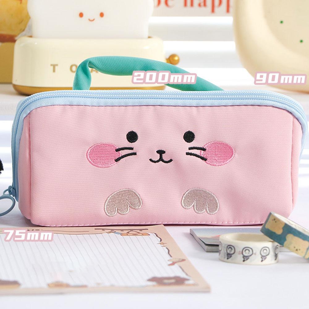 Cartoon Animal Pencil Case Color Matching Student Stationery Bags Gifts Stationery Storage Cases