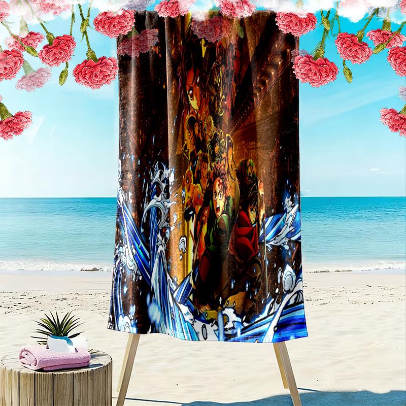 Fantasy Warriors Action beach towel soft Outdoor camping quickdrying swim towel swim Absorbent bath towel Fashion beach Comfort beach towel